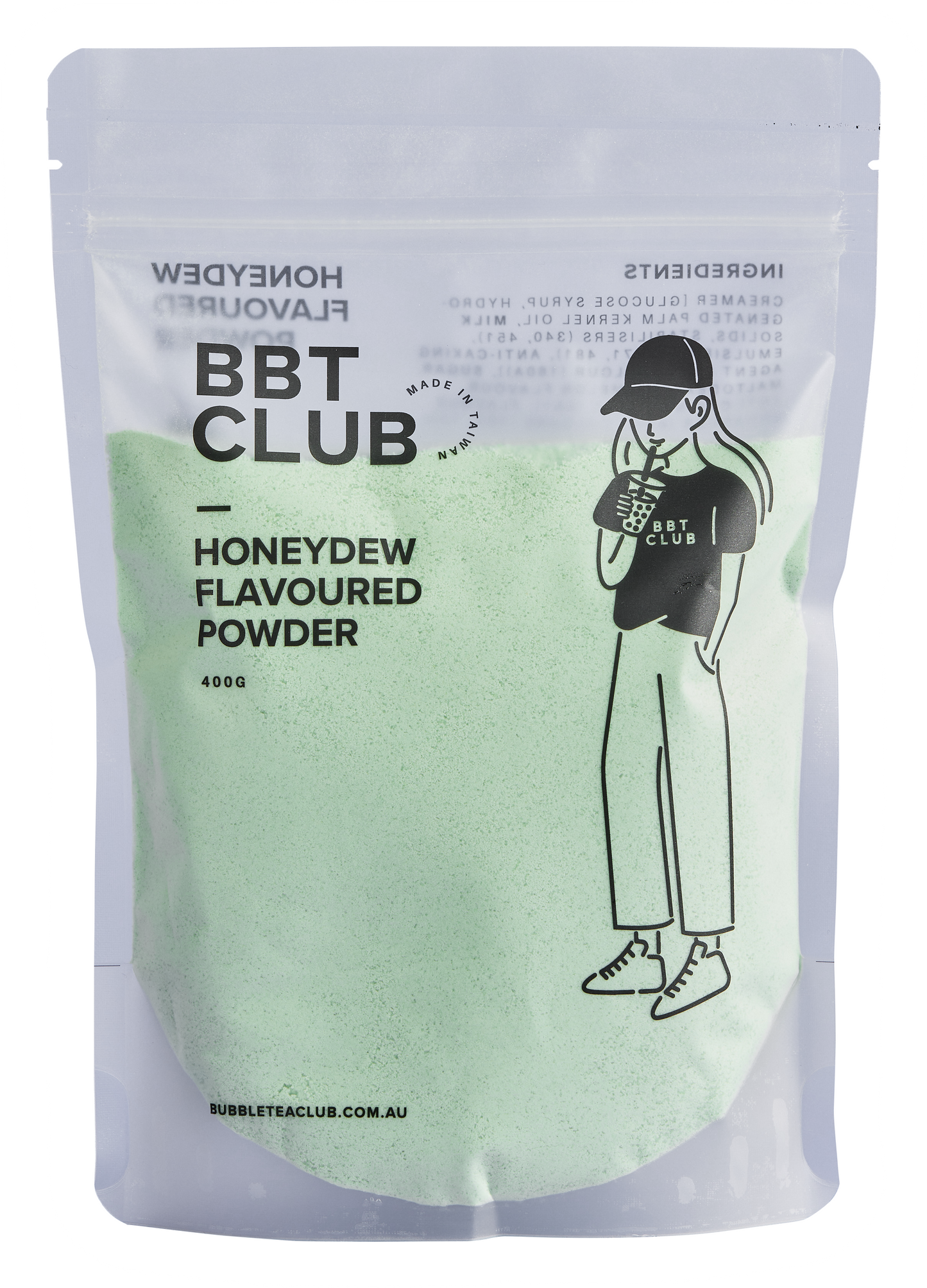 Honeydew Flavoured Bubble Tea Powder 400g